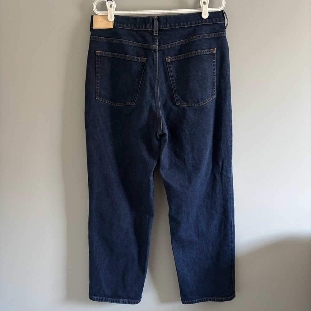 Everlane Women's Straight Leg Jeans - Dark Blue - Picture 2 of 8